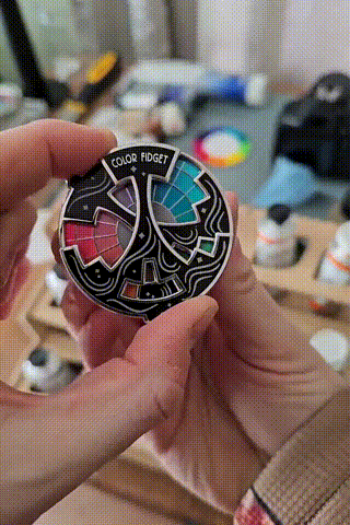 Color Fidget Enamel Pin (A Wheel Of Twenty Hues)