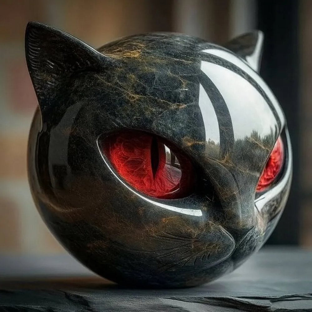 Luxury Black Cat Sculpture – Elegant Home Decor and Gift-Ready Art Piece