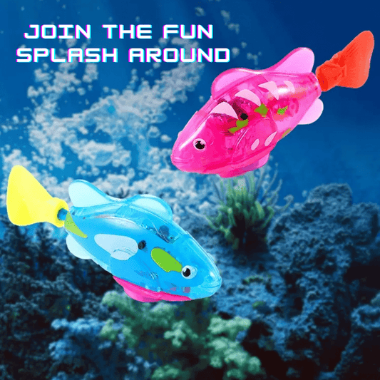 Swimming Robot Fish Toys for Kid Dog Cat Lighting Electric Fish