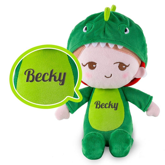 Personalized Kid's Name Dinosaur Plush Stuffed Animal Plush Boy Doll Kids Gift Toy