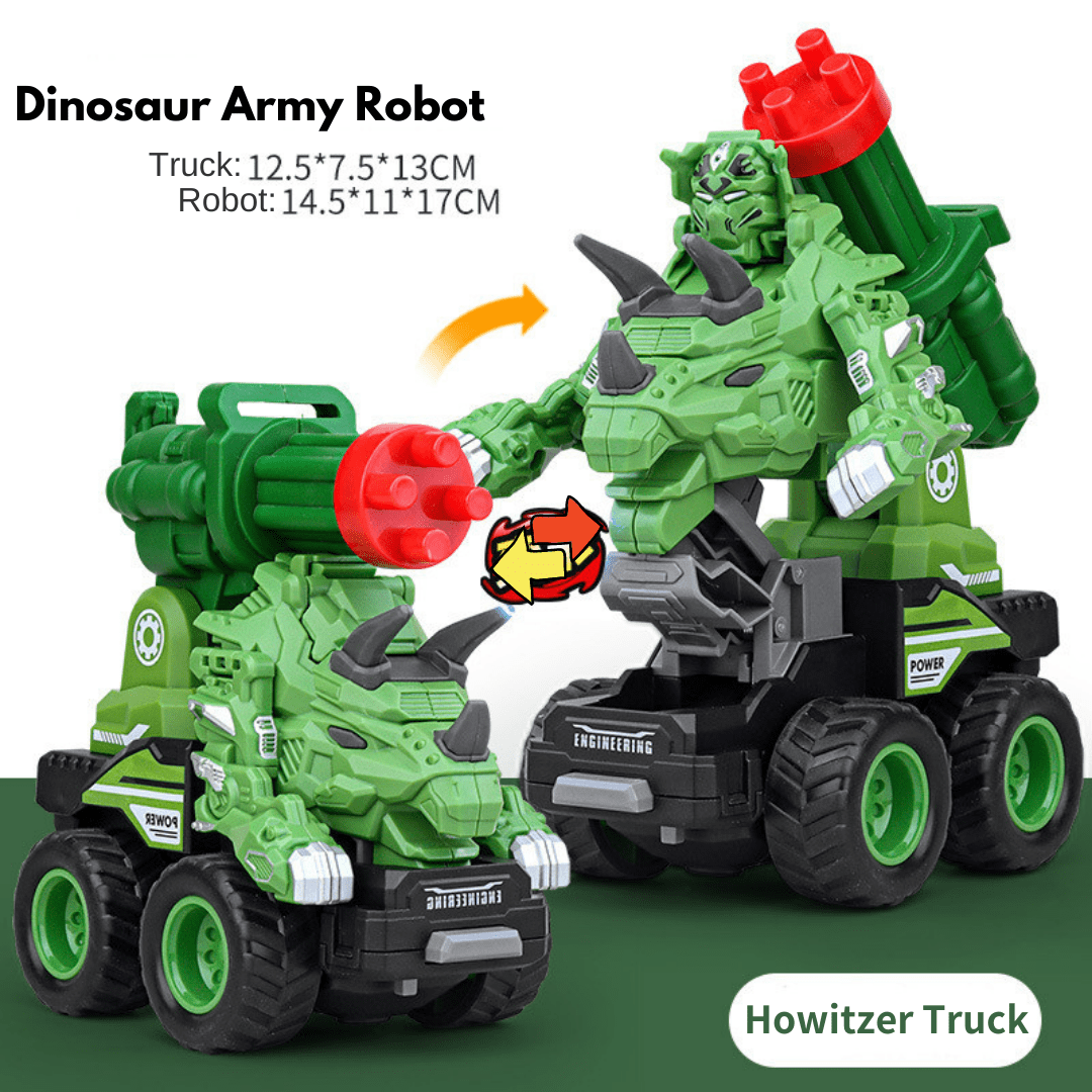 5 in 1 Dinosaur Engineering Truck Transform Robot Play Vehicles Toys Gift for Age 4-9