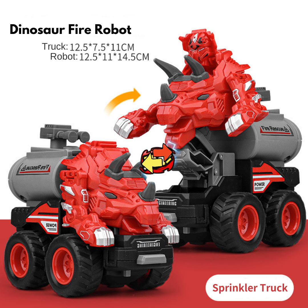 5 in 1 Dinosaur Engineering Truck Transform Robot Play Vehicles Toys Gift for Age 4-9