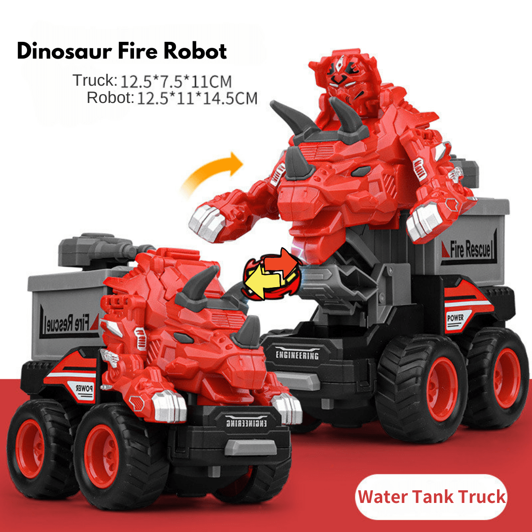 5 in 1 Dinosaur Engineering Truck Transform Robot Play Vehicles Toys Gift for Age 4-9