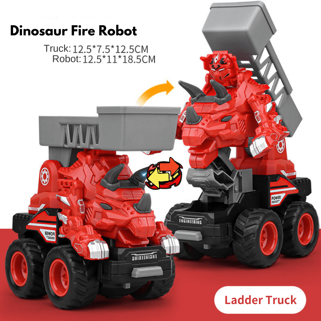5 in 1 Dinosaur Engineering Truck Transform Robot Play Vehicles Toys Gift for Age 4-9