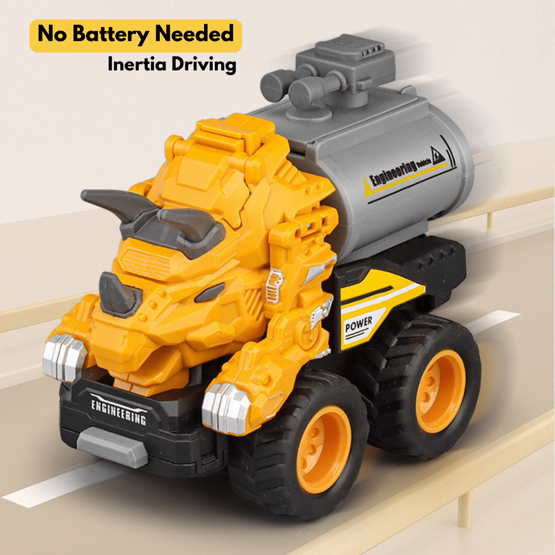 5 in 1 Dinosaur Engineering Truck Transform Robot Play Vehicles Toys Gift for Age 4-9