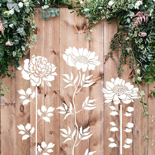 Garden Fence Large Flower Stencils DIY Decoration BloomTrace
