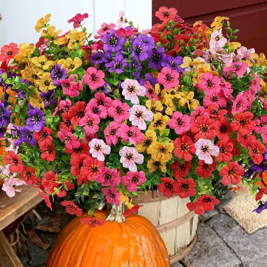 Rainproof Lifelike Artificial Flowers With UV-Shield Coating