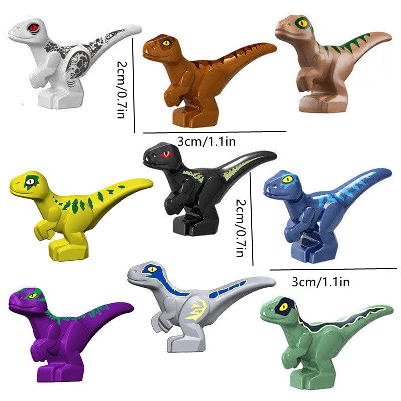 12" Dinosaur Jurassic Theme DIY Action Figures Building Blocks Toy Playsets