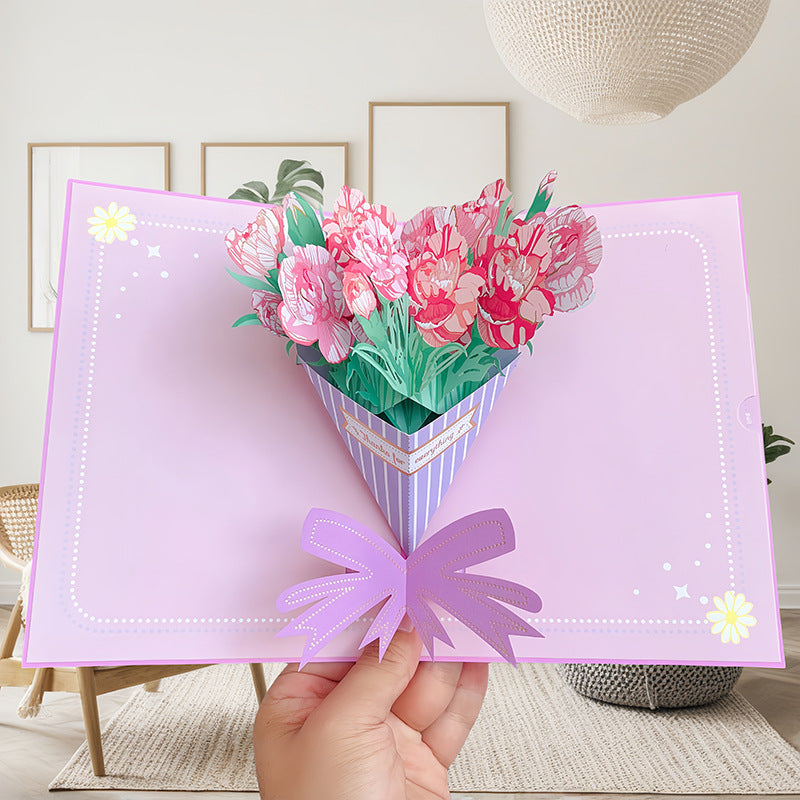 Vibrant 3D Butterfly & Daisy Pop-Up Greeting Card