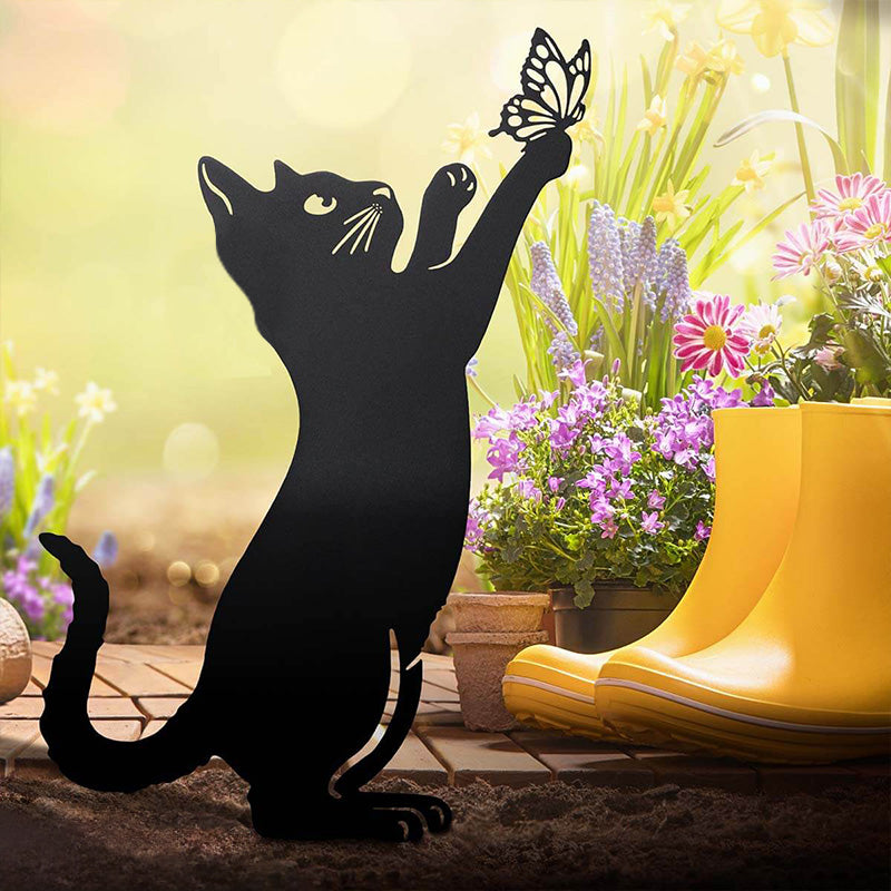 Metal Garden Art - Cats Silhouette