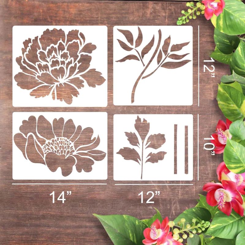 Garden Fence Large Flower Stencils DIY Decoration BloomTrace