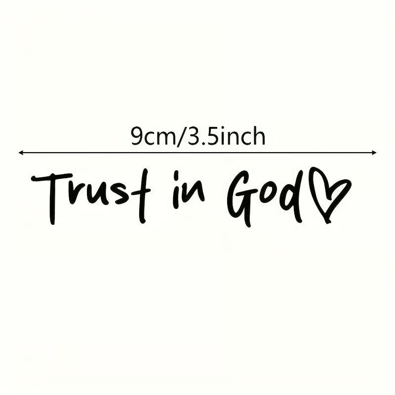Trust in God Car Rearview Mirror Sticker - 2pcs