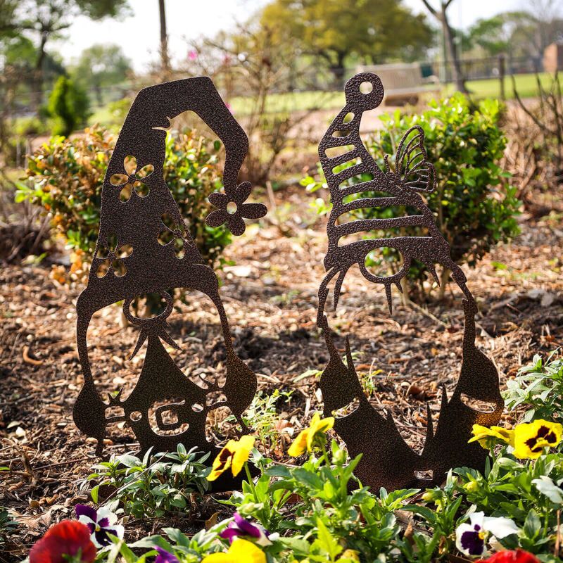 Metal Garden Art - Gnomes Silhouette