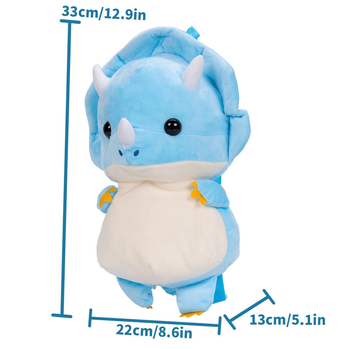 Dinosaur T Rex Bag Triceratops Backpack Soft Plush Toy Purse for Kids Gift