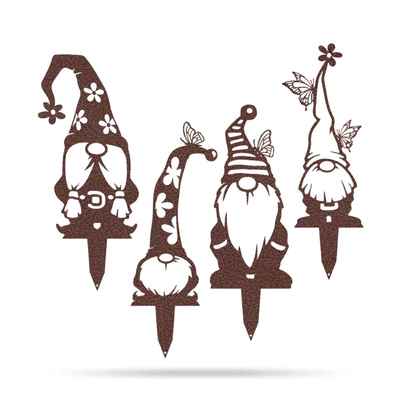 Metal Garden Art - Gnomes Silhouette