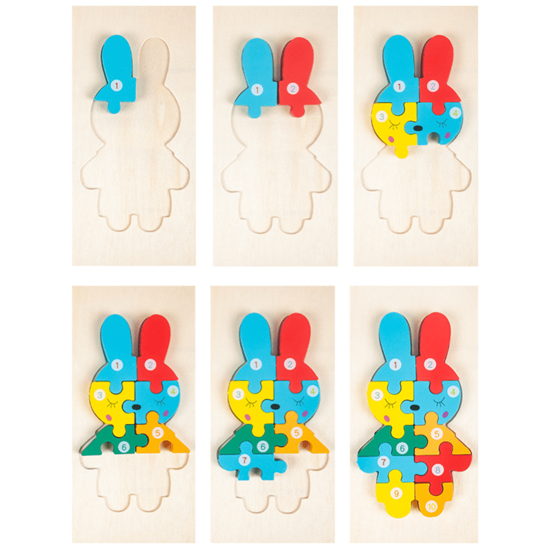 Montessori Wooden Puzzle for Toddlers Brain Teaser Board Early Education Toys