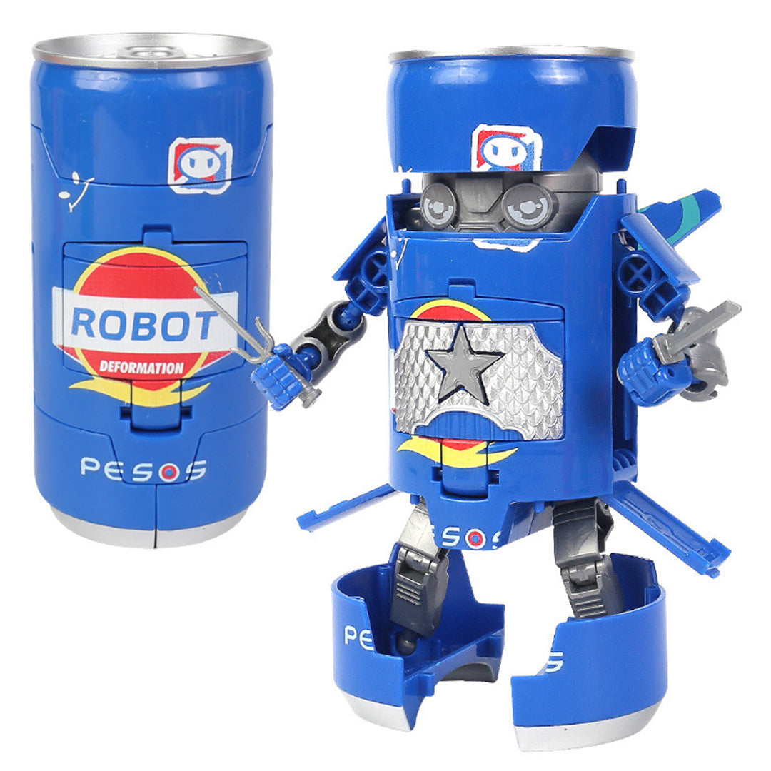 Soda Drink Transforming Robot Toy
