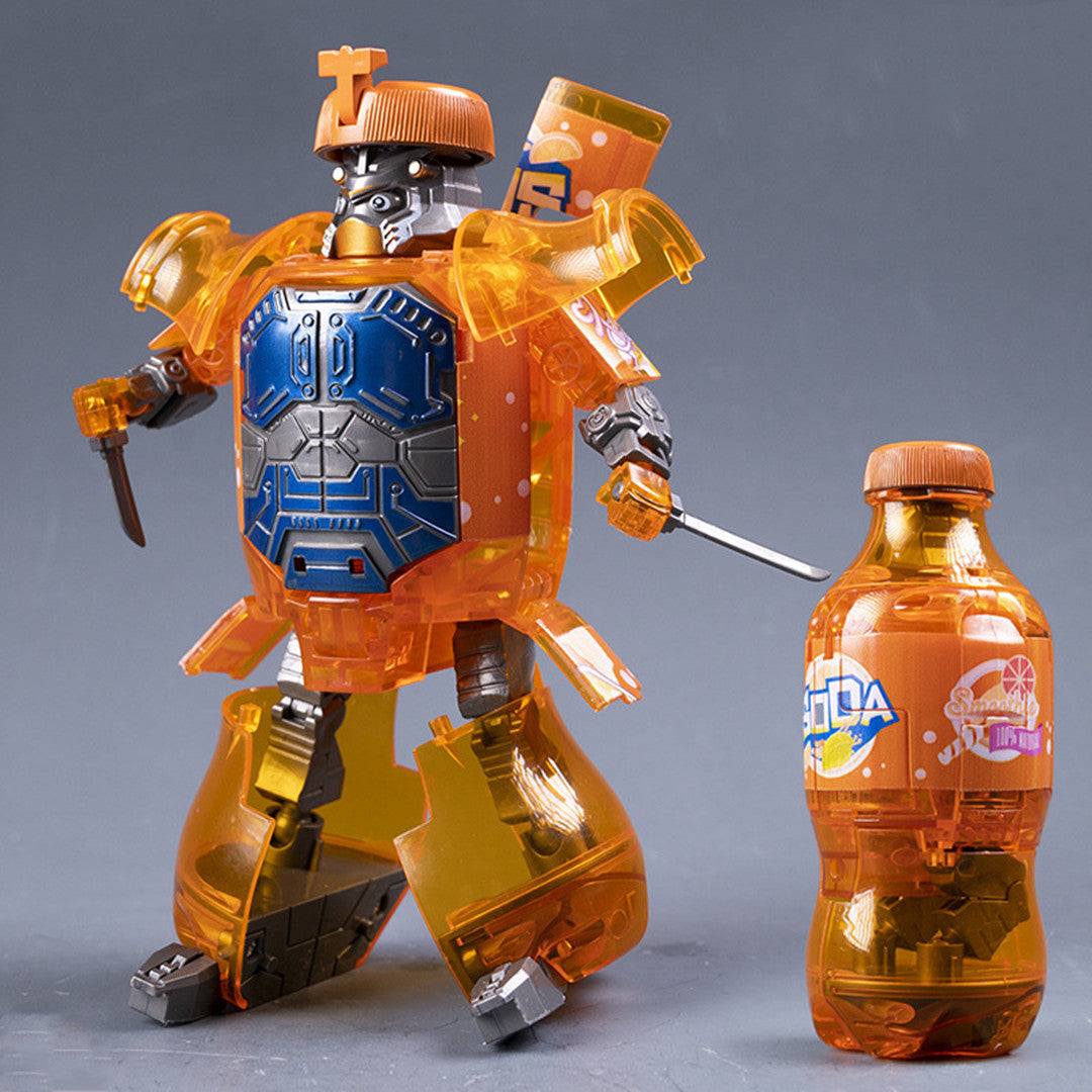 Soda Drink Transforming Robot Toy