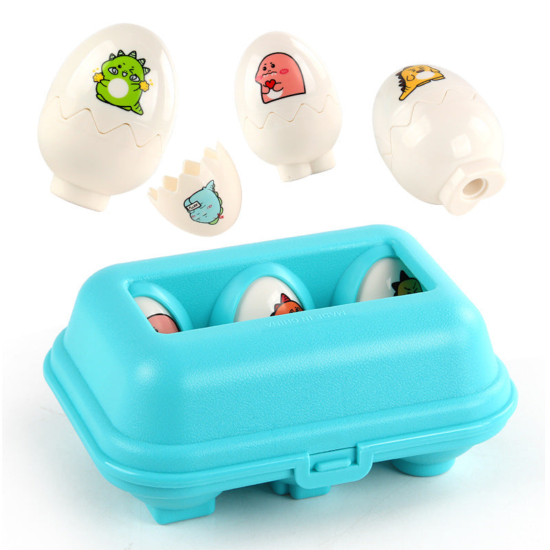 Dinosaur Eggs Matching Sensory Fine Motor Skill Training Toy for Toddler 1-3 Years Old