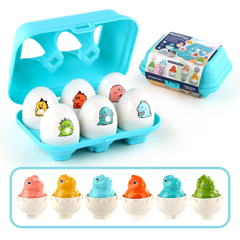 Dinosaur Eggs Matching Sensory Fine Motor Skill Training Toy for Toddler 1-3 Years Old