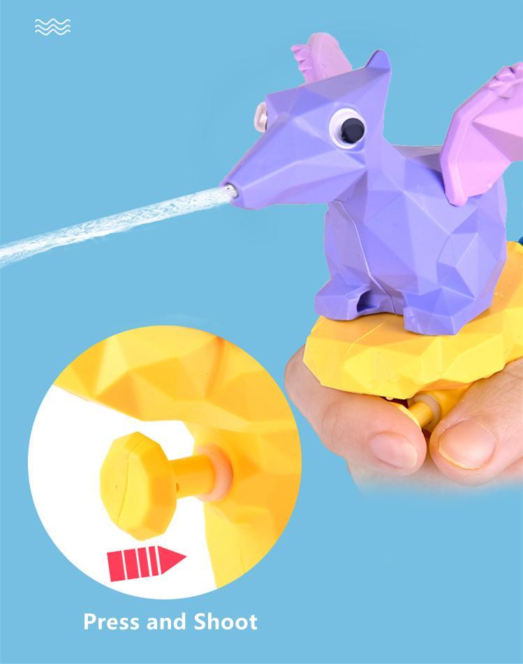 Cute Dinosaur Shape Water Squirt Gun Blaster Shooter Small Bathtub Bath Outdoor Toy