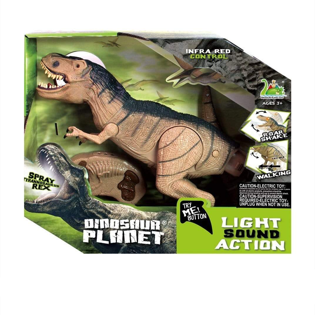Remote Control Dinosaur T Rex Toys Realistic Walking Good Dinosaur Toys Light Sound Spray Action Figure