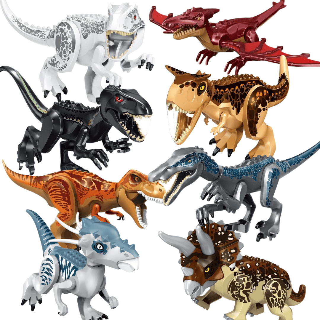 12" Dinosaur Jurassic Theme DIY Action Figures Building Blocks Toy Playsets