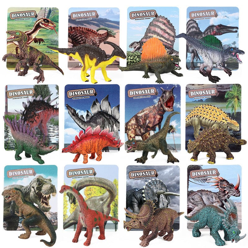 Dinosaur Flash Cards and Figures Set Children Educational Learning Toy
