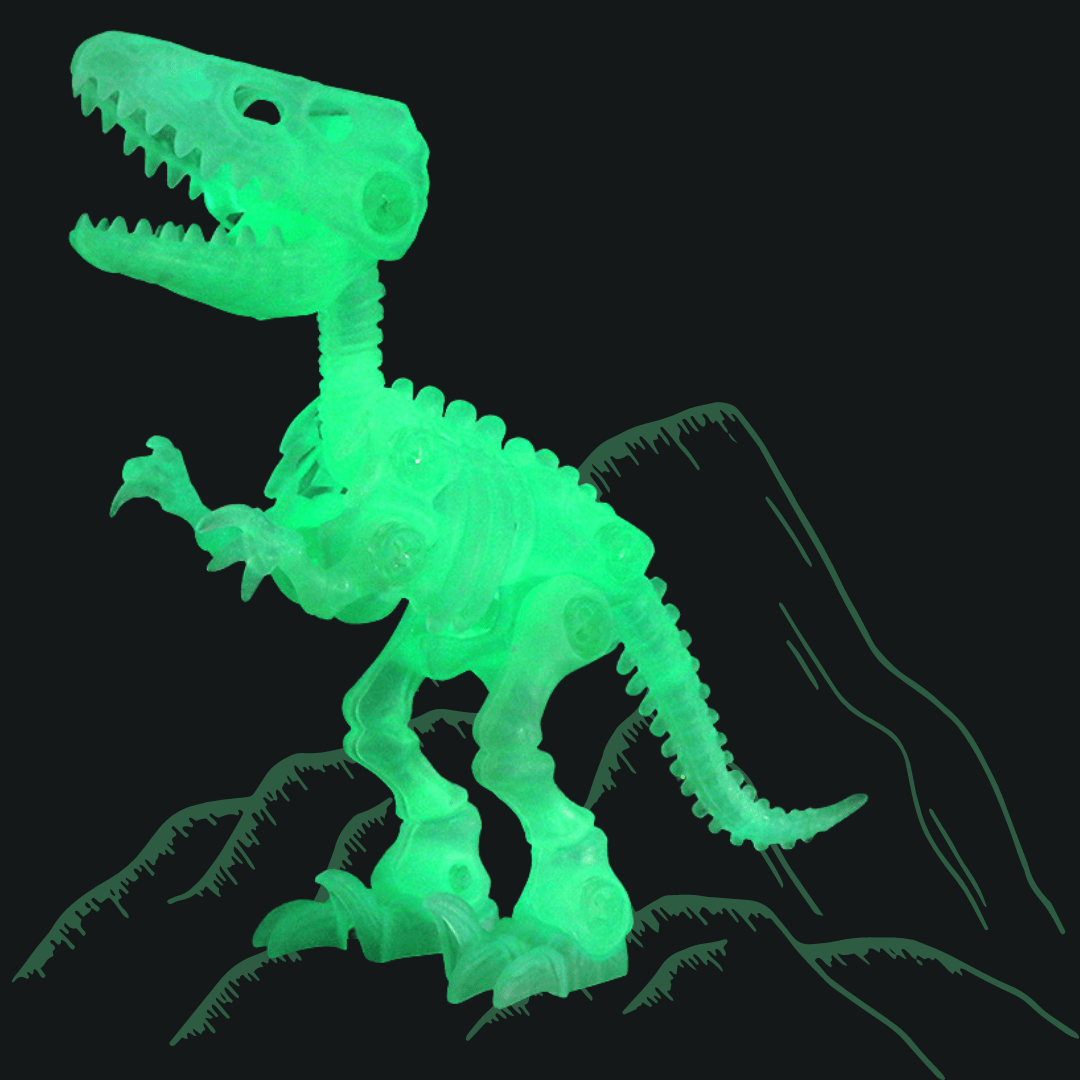 Glow in the Dark Dinosaur DIY Take Apart Fluorescent Skeleton Educational Toy for Kids