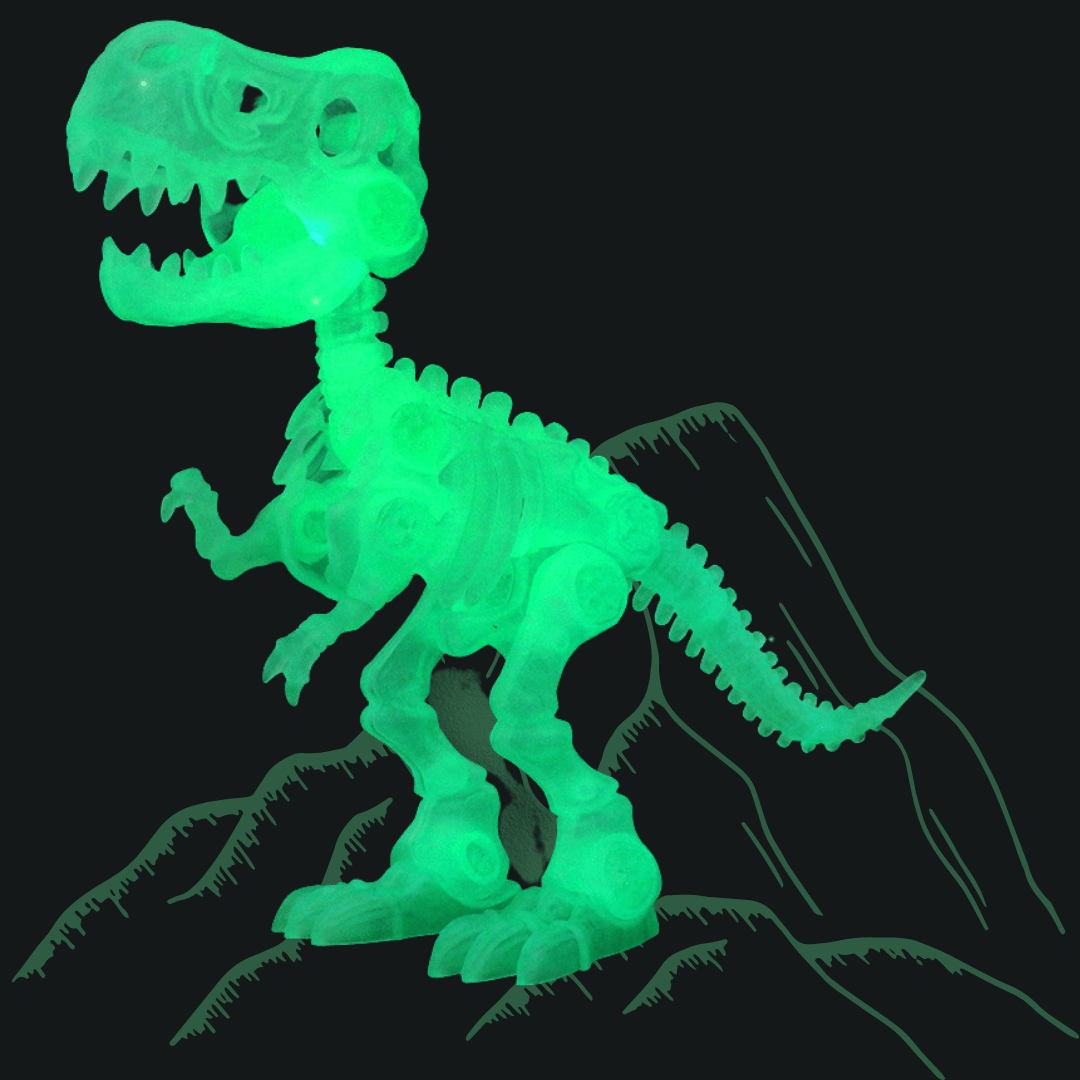 Glow in the Dark Dinosaur DIY Take Apart Fluorescent Skeleton Educational Toy for Kids