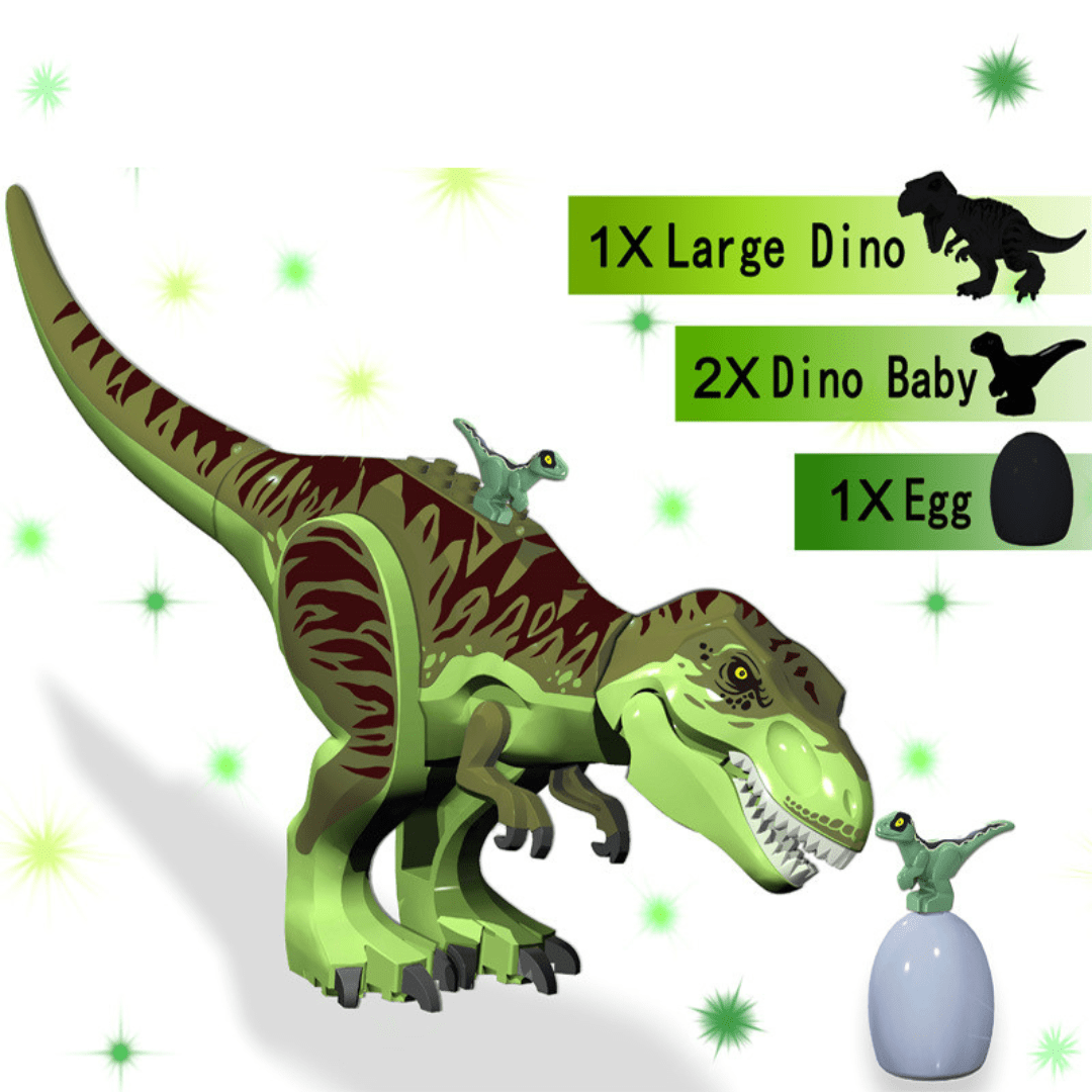 12" Dinosaur Jurassic Theme DIY Action Figures Building Blocks Toy Playsets