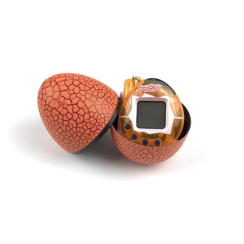 Portable Multi Color Cracked Dinosaur Egg with Key Chain Digital Electronic Pet Game Toy