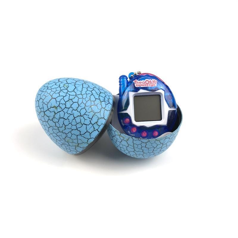 Portable Multi Color Cracked Dinosaur Egg with Key Chain Digital Electronic Pet Game Toy
